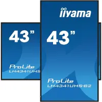 Iiyama ProLite LH4341UHS-B2 - 43 Diagonal klasse (42.5 til at se) LED-bagbelyst LCD paneldisplay - digital skiltning - 4K UHD (2160p) 3840 x 2160 - sort, blank