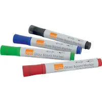 Nobo Whiteboardmarker Glass Board - med 4 stk. ass. farver