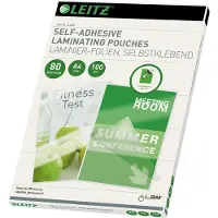 Leitz Selvklæbende Lamineringslommer A4 80 Mikron 100 Enheder