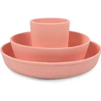 Filibabba Spisesæt - Silikone - 3 dele - Peach - - OneSize - Spisesæt