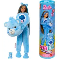 Barbie Barbie-dukke fra Cutie Reveal Lucky Bears-serien med tilbehør og Grumpy Bear-kostume, 10 overraskelser