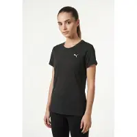 Puma Train All Day Essentials Heather Tee Women, Clothing, Black Heather, XL