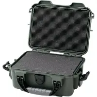 Nanuk 904 case containing moulded foam, olive green