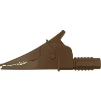 Cliff Croc Clip Sikkerhedskrokodillenæb Stikforbindelse 4 mm CAT III 1000 V Brun