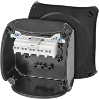 Hensel ATEX dåse med klemmer sort 93x93mm 0.75-2.5 mm2