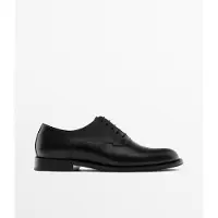Massimo Dutti - Male - Elegante Sko I Skind - Sort - 46