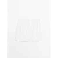 Massimo Dutti - Male - Ensfarvede Boxershorts I 100% Bomuld - Hvid - L