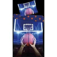 Licens Basketball sengetøj - 100% bomuld - Børnesengetøj 140x200 cm