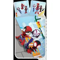Licens Spidey sengetøj - 100% bomuld - Børnesengetøj 140x200 cm - Spidey og hans fantastiske venner