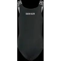 Calvin Klein Swimwear Badedragt 'Intense Power' lysegrå / sort / hvid