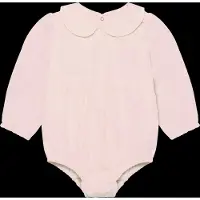 En fant Skjortebody l/æ - Dobby - Eggnog - - 1 år (80) - Body L/Æ