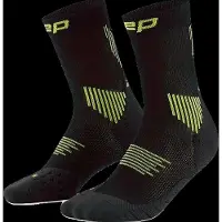 Cep Core Run Socks Mid Cut 5.0, løbestrømper, dame, sort/grøn
