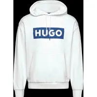 HUGO Sweatshirt 'Nalves' blå / hvid