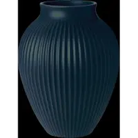 Knabstrup Keramik Knabstrup vase riflet 27 cm Dark blue