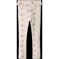 Lil´ Atelier Leggings - NmfGavo - Rib - Noos - Turtledove/Bow - - 2 år (92) - Leggings