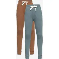 Minymo Sweatpants - 2-pak - Toffee/Aquagrøn - - 3 år (98) - Sweatpants