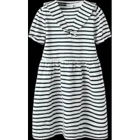 Name it Kjole - Rib - NmfKattie - Cloud Dancer/Sky Caprain - - 4 år (104) - Kjole