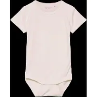 Minymo Body k/æ - Bambus - Hvid - - 1 år (80) - Body K/Æ