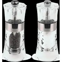 Peugeot Oslo Set of Manual Salt and Pepper Mills in Acrylic 14 cm