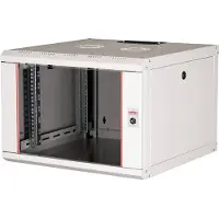Roline 26.21.0001, Vægmonteret stativ, 7U, Nøglelås, Rack skinner, 18 kg, Grå