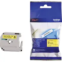 Brother MK621 - Sort på gul - Rulle (0,9 cm x 8 m) 1 stk. printerbånd - for P-Touch PT-55, PT-65, PT-70, PT-80, PT-90, PT-BB4