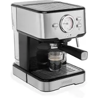 Princess 249412 - Kaffemaskine med mælkeskummer - 20 bar - metalstål