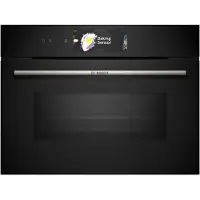 Bosch Serie | 8 CMG778NB1 - Kombinationsovn - til indbygning - Wi-Fi - niche - bredde: 56 cm - dybde: 55 cm - højde: 45 cm - med selv-rengøring - sort
