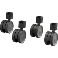 Elfa rack-hjul, 4 stk, sort