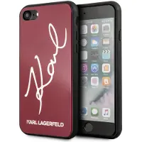 Karl Lagerfeld Signature Glitter Rød iPhone 7 Etui