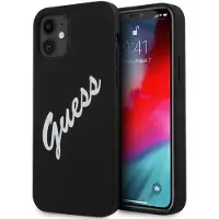 GUESS GUHCP12SLSVSBW iPhone 12 mini 5,4" sort og hvid hardcase Silikone Vintage