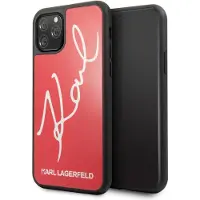 Karl Lagerfeld Signature Glitter Rød iPhone 11 Pro Etui