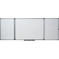 Nobo Stål Magnetisk Triptych Vitrificeret 120-bræt 240x90 Cm
