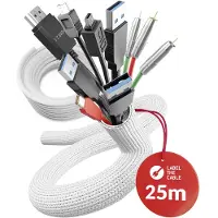Label The Cable LTC PRO CABLE TUBE - Kabelisolering - 25 m - hvid