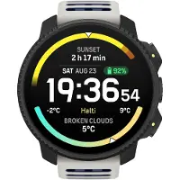 Suunto Vertical 2 - Sort glasfiberforstærket polyamid - sportsur med rem - silikone - artisk grå og mørk blå - håndledsstørrelse: 125-175 mm - display 1.5 - 32 GB - Bluetooth - 87 g - polar-grå