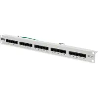 Digitus CAT 3 ISDN - Patch-panel - stativmonterbar - CAT 3 - RJ-45 X 25 - grå, RAL 7035 - 1U - 19