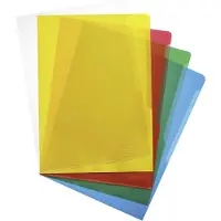 Durable Plastomslag klar standard A4 PP ass. farver - 100 stk./pakke