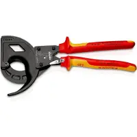 Knipex kabelsaks, 320 mm, 1000 V, skraldeprincip