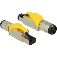 DeLOCK - Netværk-konnektor - RJ-45 (han) - 6.6 cm - STP - CAT 6a - booted - metal