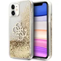 GUESS 4G Big Liquid Glitter-etui til iPhone 11 6.1" / Xr - guld