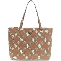 GUESS Håndtaske 'Sac Voyage Eliette Toiletry Tra Latte Logo/Ginger' sort