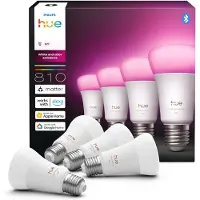 Philips Hue White and Color Ambiance - LED-lyspære - form: A60 - E27 - 6 W (tilsvarende 60 W) - klasse D - varmt til køligt hvidt lys - 1000 - 20000 K (pakke med 4)