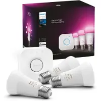 Philips Hue Color A60 E27 1100 Lumen - Starter Kit med 3 pærer
