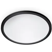 WiZ Connected SuperSlim Smart Loftslampe, 22W, Justerbar hvidt & farvet lys, Ultratyndt moderne design, Sort