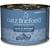 Catz Finefood Økonomipakke: 24 x 200 g - Laks & Fjerkræ