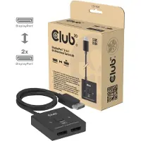 Club 3D CLUB3D CSV-1009, DisplayPort, 2x DisplayPort, Sort, 8K Ultra HD, 60 Hz, 55 mm