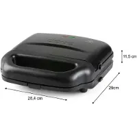 Domo DO9291C, 3 Platten, Sort, Klar, 0,72 m, 1400 W, 284 mm, 290 mm