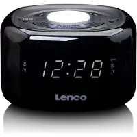 Lenco CR-12BK, Ur, Digital, FM, LED, 1,52 cm (0.6), Sort