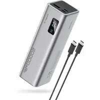 Cuktech Powerbank CUKP200XGLGR 100W 20000mAh 2 x USB-C 1 x USB-A - grå