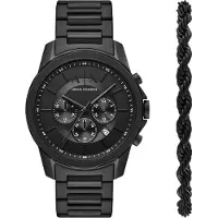 Giorgio Armani Herreur AX7163SET Banks Sort/Stål Ø44 mm