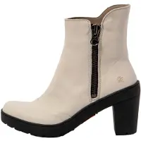 Art Arttil kvinder. 1175911ZZ003_020 Ankelstøvler i ishvidt læder -Hælhøjde: 7,5 cm (42), Beige, Lynlås, Casual